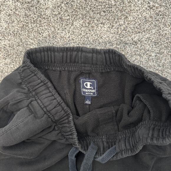 Champion Elite Pants Mens Large Black Joggers Sweatpants Pockets Fleece Casual - Picture 9 of 13